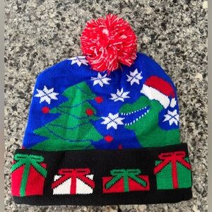 Cozy Winter Beanie with pompom - Soft Knit Multicolor Hat. Perfect for kids OSFM